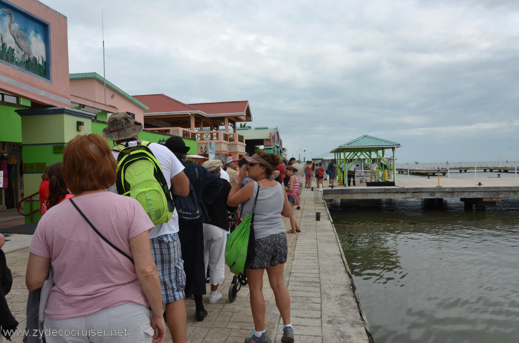 179: Carnival Conquest, Belize, Tender line back to the ship