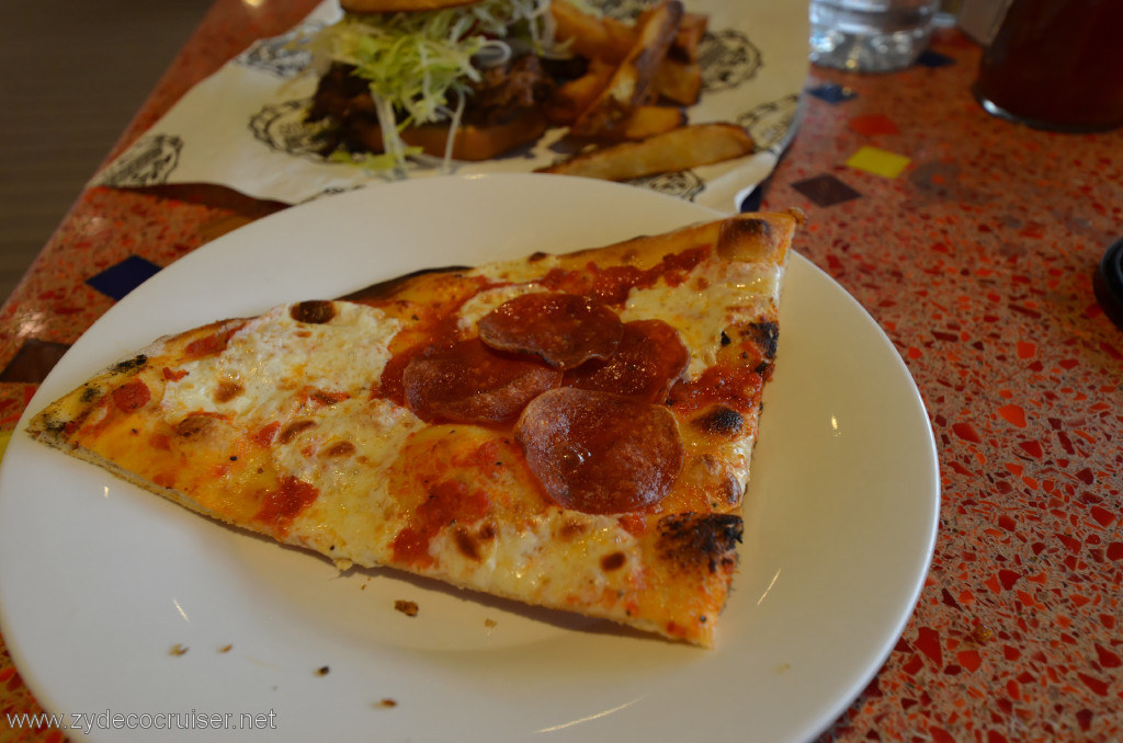 193: Carnival Conquest, Belize, Pizza Pirate pepperoni pizza, 