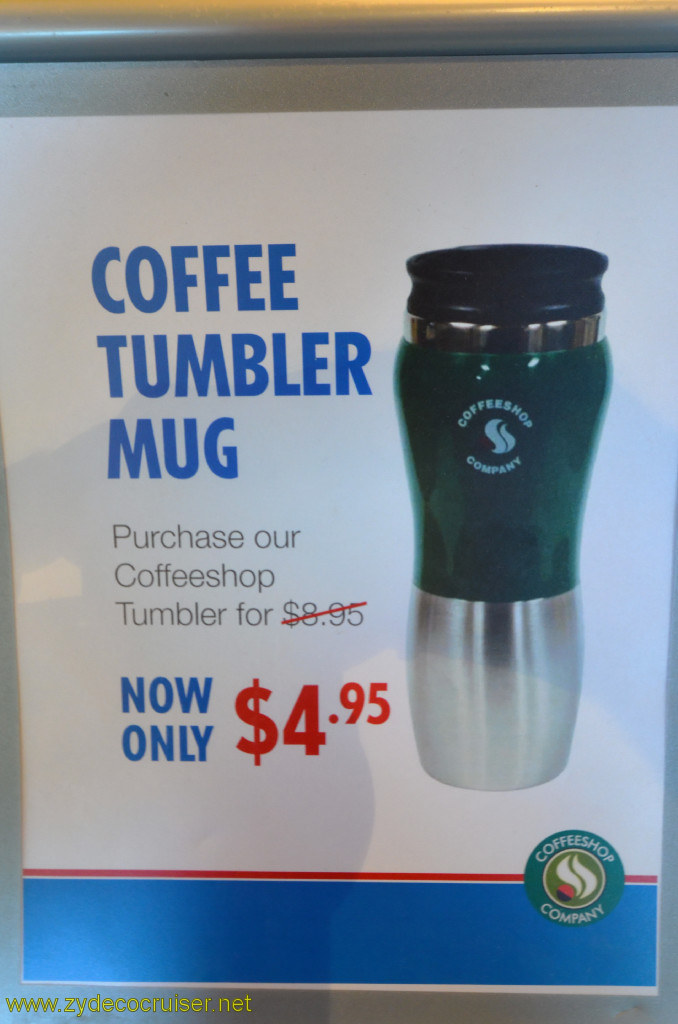 013: Carnival Conquest, Fun Day at Sea 3, Coffee Bar, Coffee Tumbler Mug, 