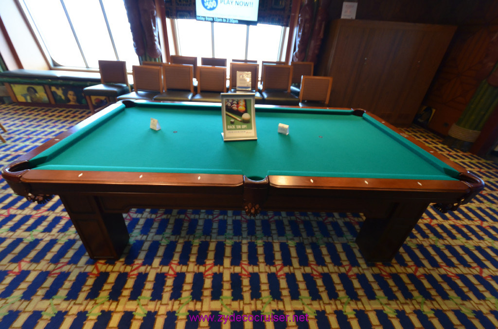 070: Carnival Conquest Cruise, Fun Day at Sea 1, Pool Table in the Tahiti Casino