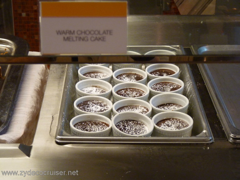 3311: Carnival Dream, Mediterranean Cruise, Civitavecchia, Warm Chocolate Melting Cake on Lido