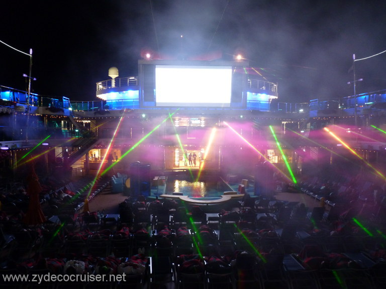 3331: Carnival Dream, Mediterranean Cruise, Civitavecchia, Laser Show