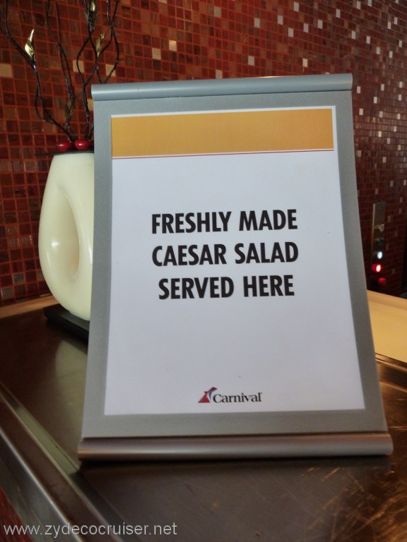 3259: Carnival Dream, Mediterranean Cruise, Civitavecchia, Pasta Bar, Caesar Salad