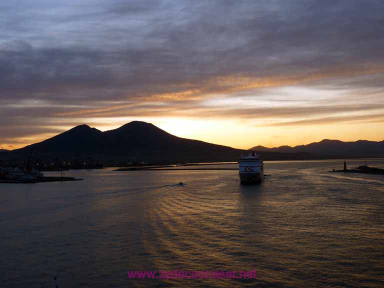 3364: Carnival Dream in Naples, IT. View of Mt Vesuvius at dawn 