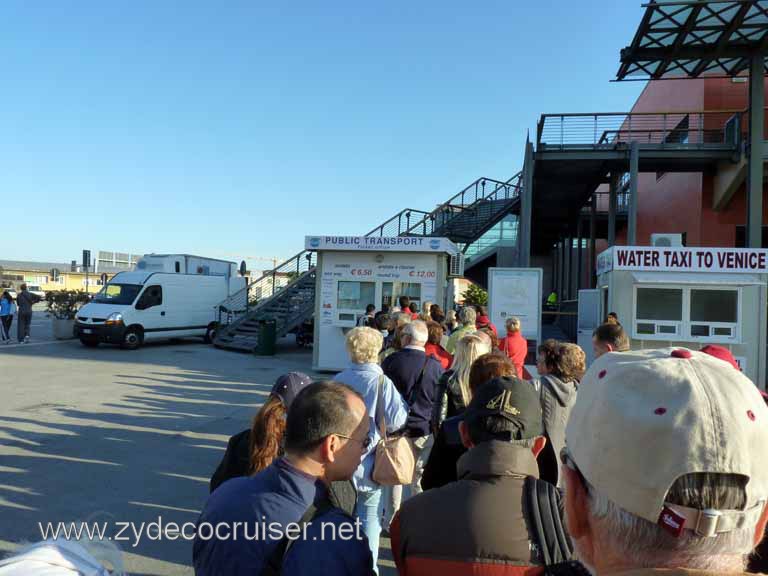 4406: Carnival Dream - Venice, Italy - In line to buy tickets for Alilaguna express to San Marco Square. 