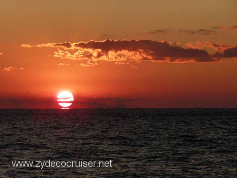 4675: Carnival Dream - Sunset from our Cove Balcony