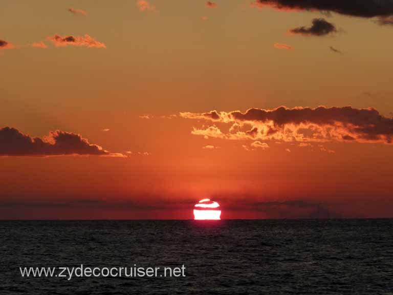 4676: Carnival Dream - Sunset from our Cove Balcony