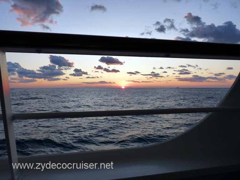 4677: Carnival Dream - Sunset from our Cove Balcony