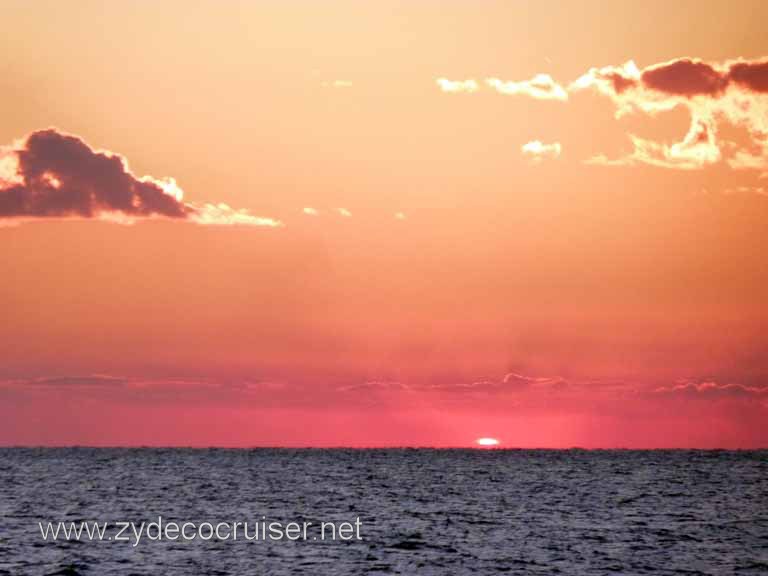 4682: Carnival Dream - Sunset from our Cove Balcony