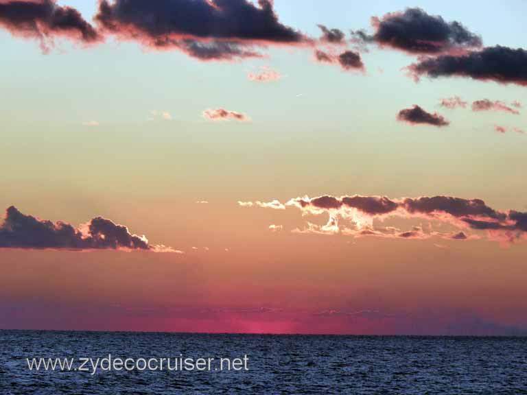 4683: Carnival Dream - Sunset from our Cove Balcony