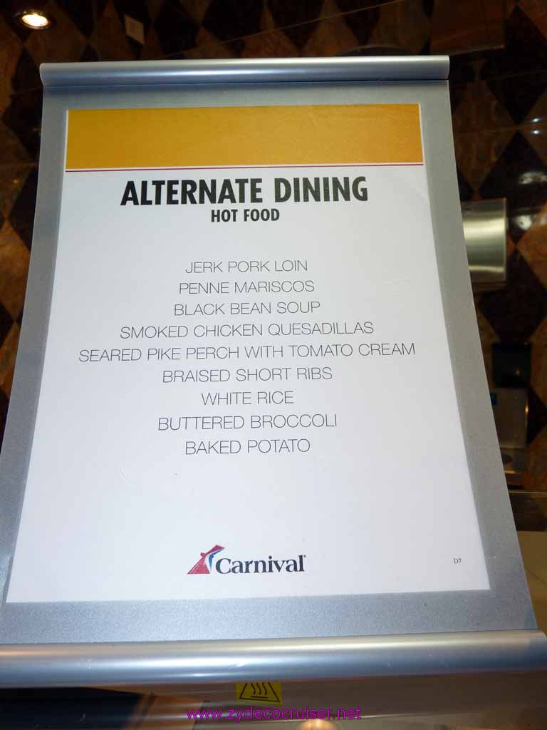 4979: Carnival Dream - Dubrovnik, Croatia - Lido Dinner Menu