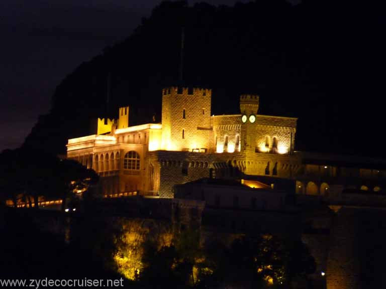 5817: Carnival Dream, Monte Carlo, Monaco - Palais Princier at night - http://www.palais.mc/monaco/x-net/internet-palais-princier/english/home.577.html