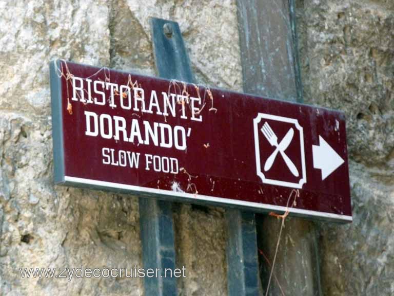 6458: Carnival Dream, Livorno - Beautiful Tuscany - San Gimignano - Ristorante Dorando - Slow Food!