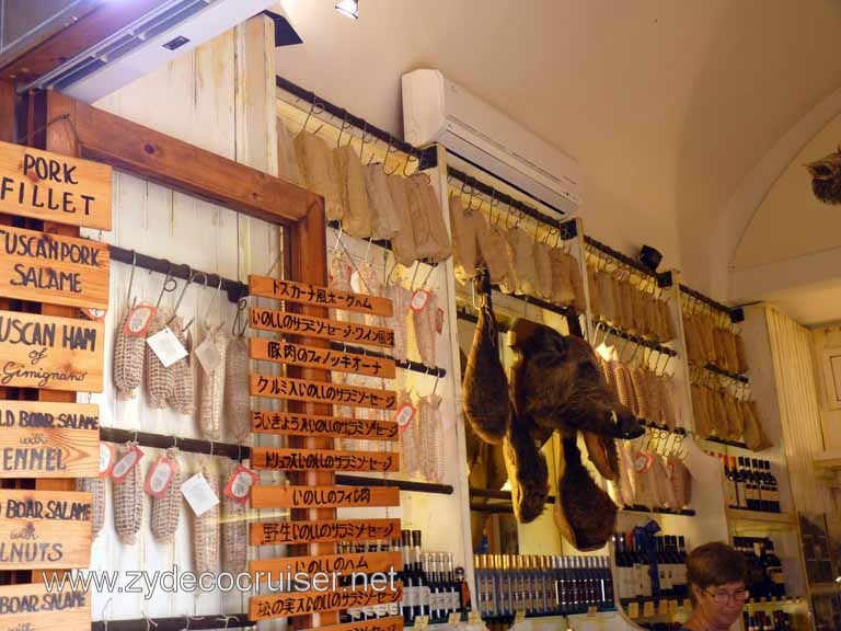 6492: Carnival Dream, Livorno - Beautiful Tuscany - San Gimignano - Salami, Salame, Ham