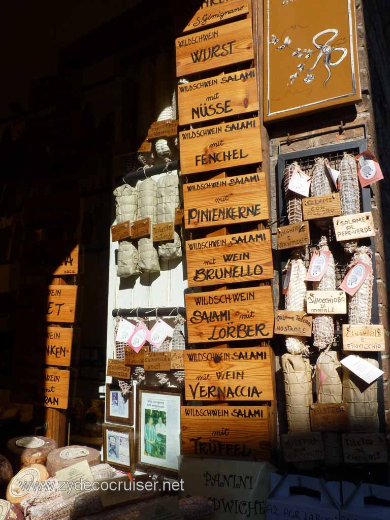 6497: Carnival Dream, Livorno - Beautiful Tuscany - San Gimignano - Salami