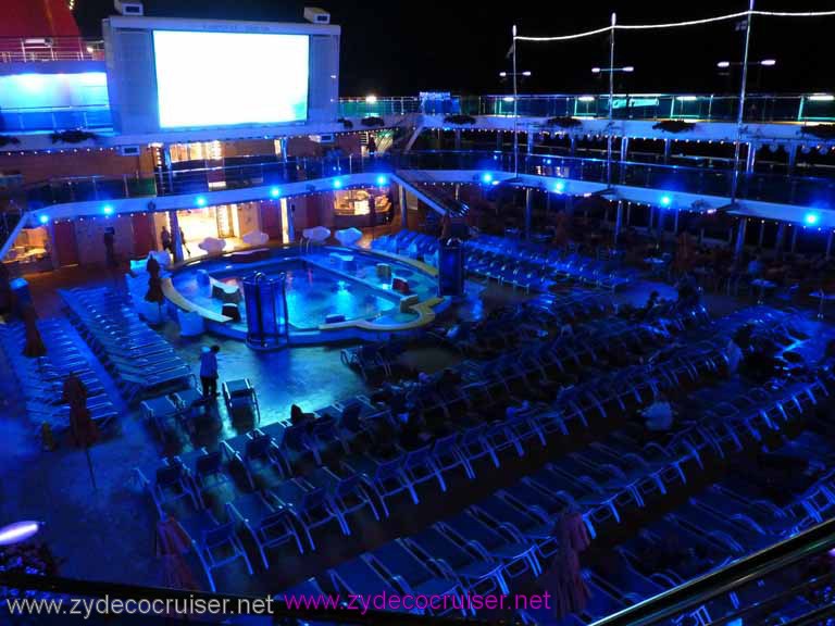 0432: Carnival Dream, Transatlantic Cruise, Barcelona - Carnival Dream at Night, Lido