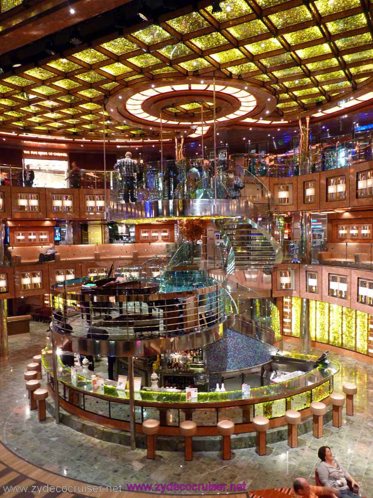 0475: Carnival Dream, Transatlantic Cruise, Barcelona - Carnival Dream at Night, Lobby Bar