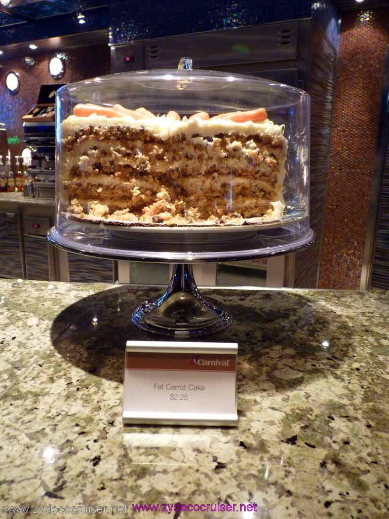 0480: Carnival Dream, Transatlantic Cruise, Barcelona - Carnival Dream at Night, Fat Carrot Cake