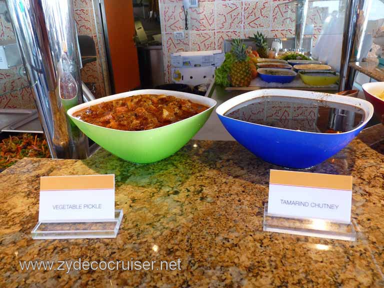 0780: Carnival Dream, Transatlantic, Tandoor, Vegetable Pickle, Tamarind Chutney