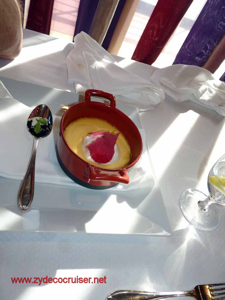 2074: Carnival Dream, Transatlantic Cruise, Chef's Art Supper Club Lunch, Coconut Flan