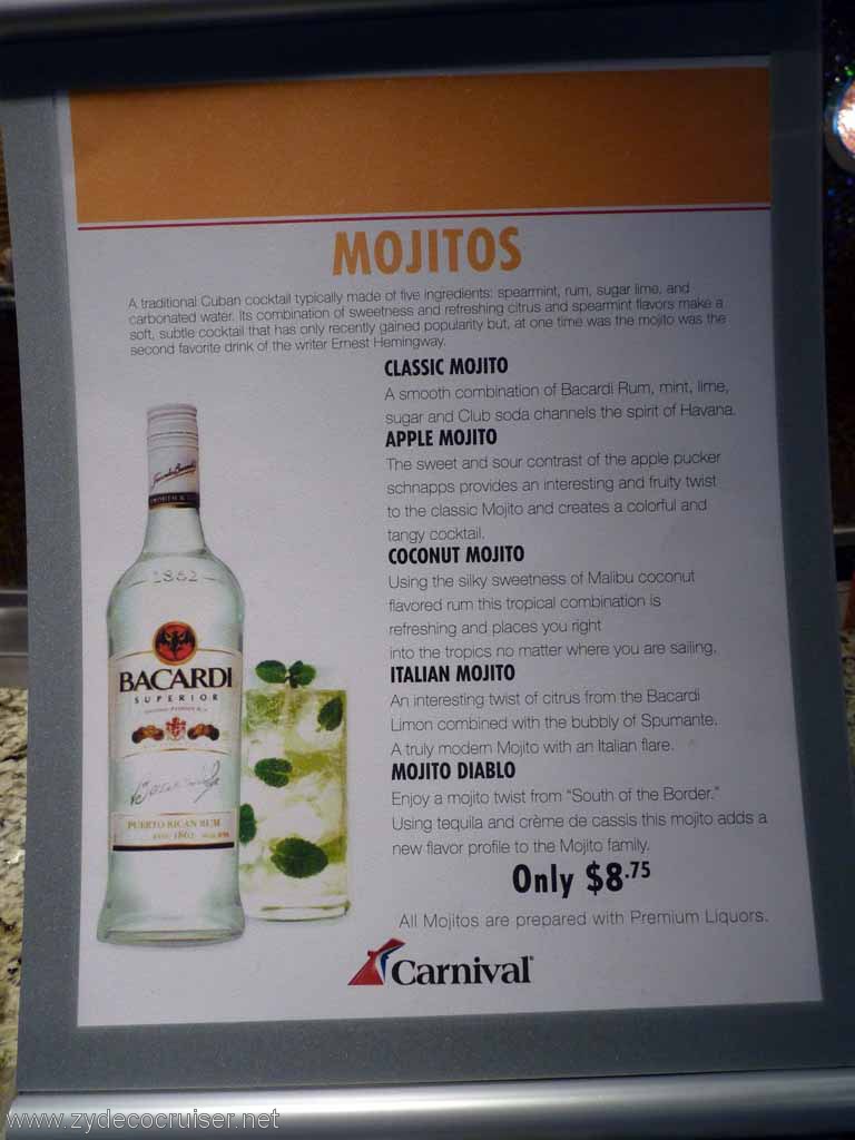 2163: Carnival Dream, Transatlantic Cruise, Mojitos