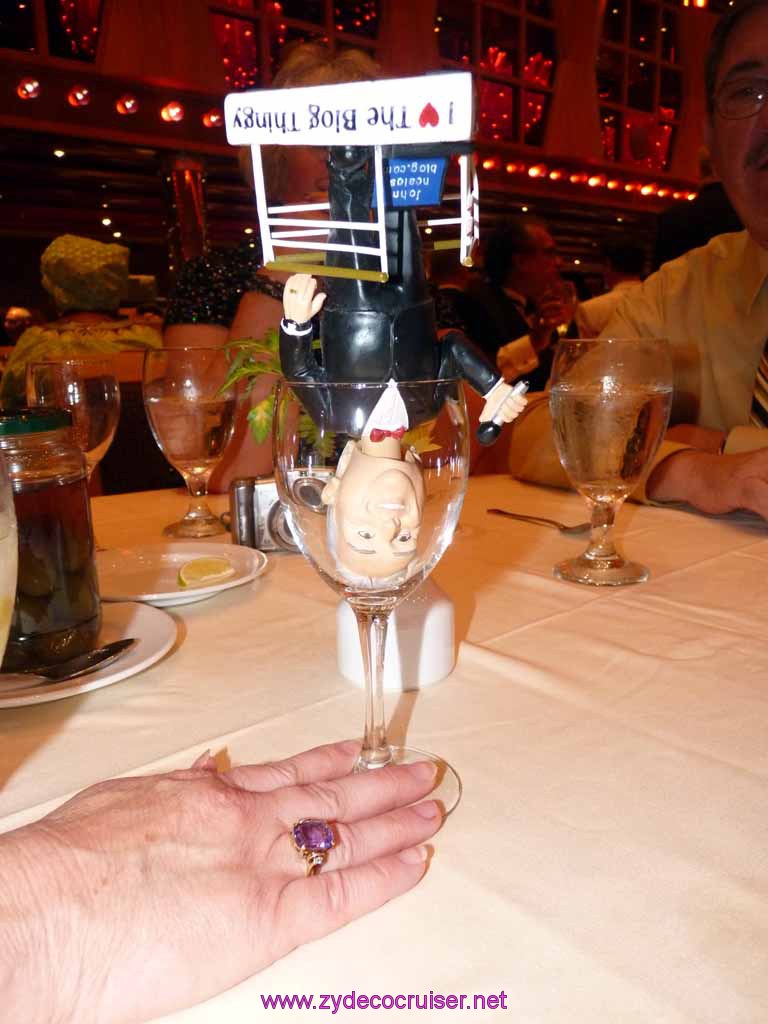 2187: Carnival Dream, Transatlantic Cruise, John Bobbleheald says "I've fallen and can't get up!"