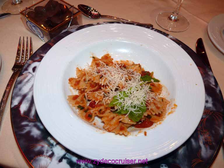 Carnival Dream - Farfalle with Artichokes and Arugula