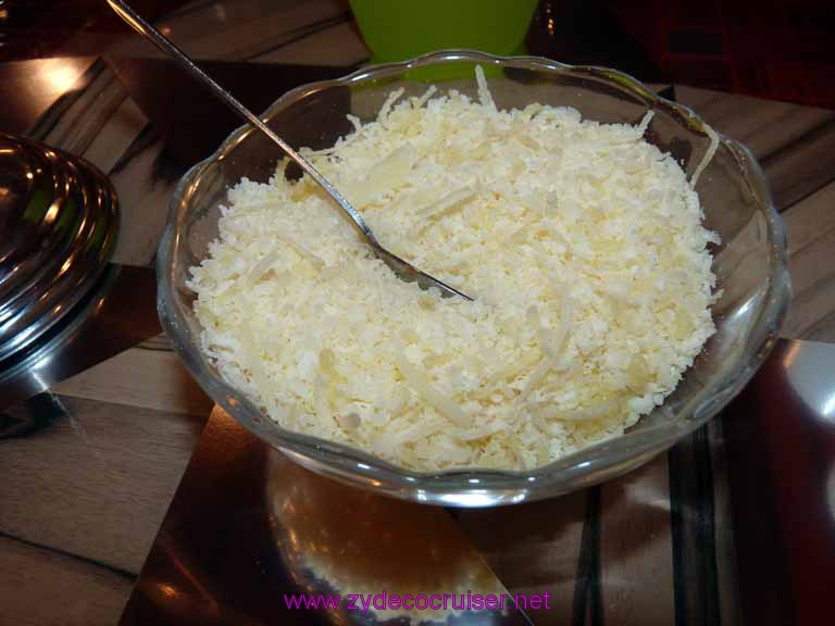 Carnival Dream Pasta Bar - Parmesean Cheese on each table