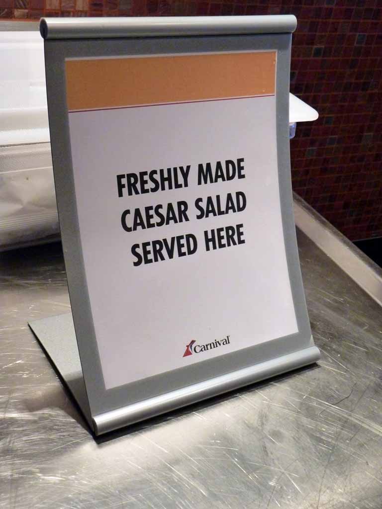 1824: Carnival Dream, Transatlantic Cruise, Freshly Made Caesar Salad Served Here