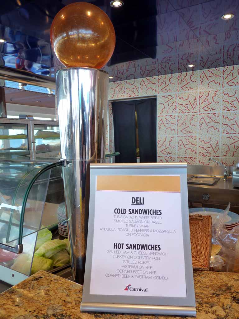 Carnival Dream The Deli Menu