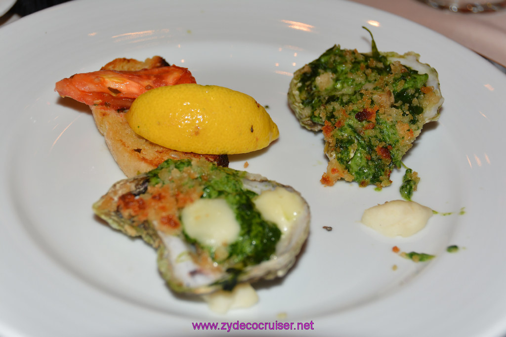 Carnival Dream, MDR Dinner 5, Oysters Rockefeller,