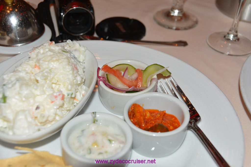 Carnival Dream, MDR Dinner 5, Indian Vegetarian, three