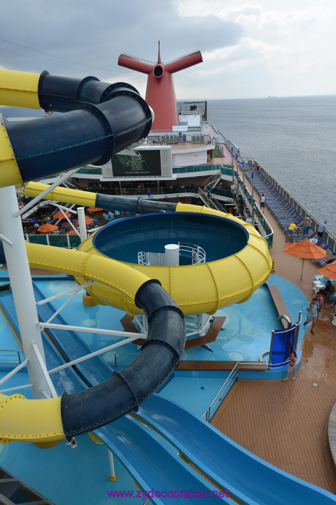 221: Carnival Dream Reposition Cruise, Grand Cayman, Drainpipe Slide