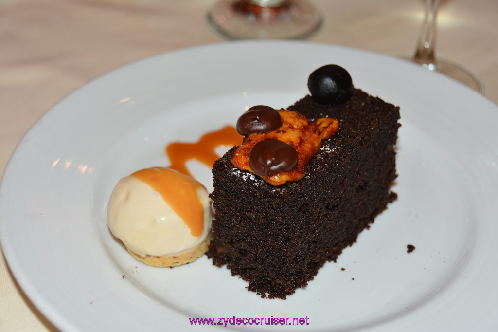 240: Carnival Dream Reposition Cruise, Grand Cayman, MDR Dinner, Almond Date Cake, 