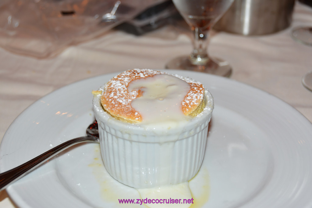 Carnival Dream, MDR Dinner 9, Grand Marnier Soufflé, three