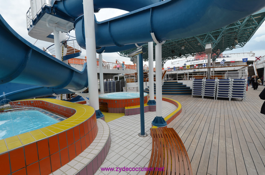 070: Carnival Elation, New Orleans, Embarkation, Lido, Water Slide, 