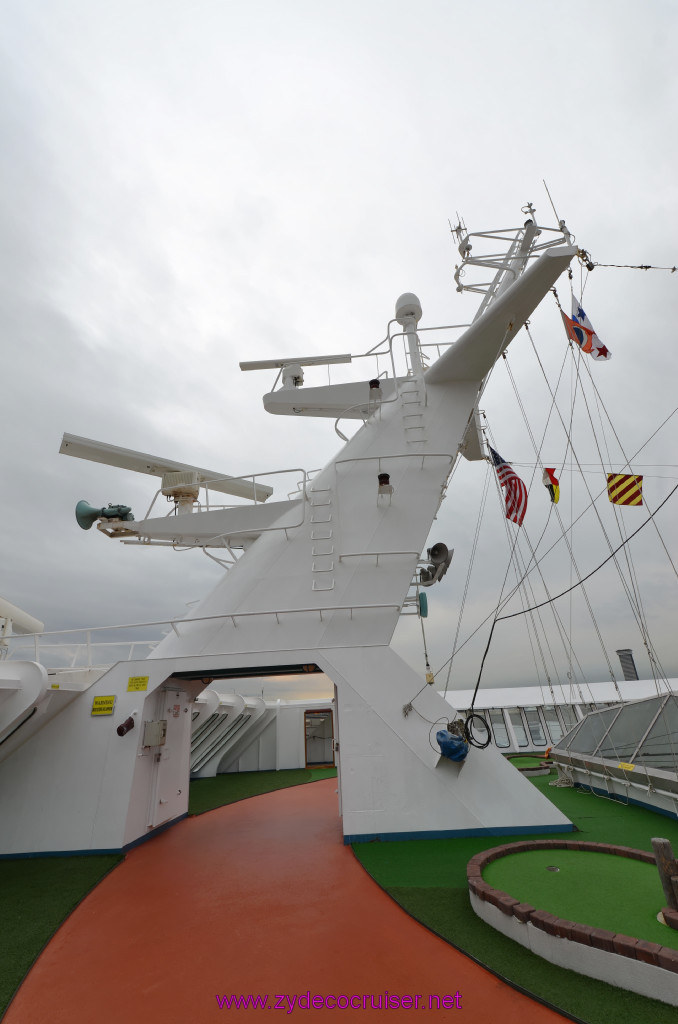 163: Carnival Elation, New Orleans, Embarkation, Jogging Track, Foremast, 