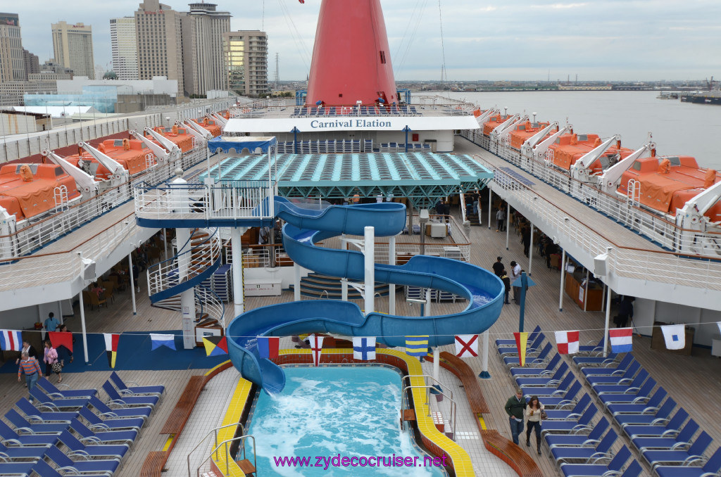 173: Carnival Elation, New Orleans, Embarkation, Lido, Main Pool, Waterslide, 