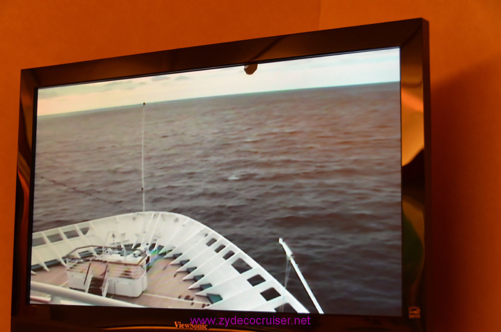 014: Carnival Elation, Fun Day at Sea 1, Cabin TV, Forward Camera, 