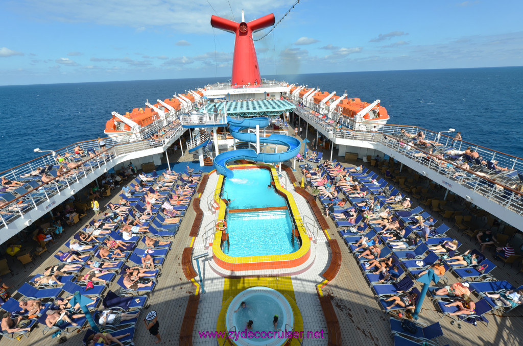 093: Carnival Elation, Fun Day at Sea 1, Lido, Main Pool, Water Slide, Funnel, 