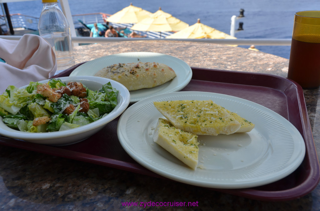 108: Carnival Elation Cruise, Cozumel, Pizza Pirate, Caesar Salad, Garlic Bread, Calzone, 