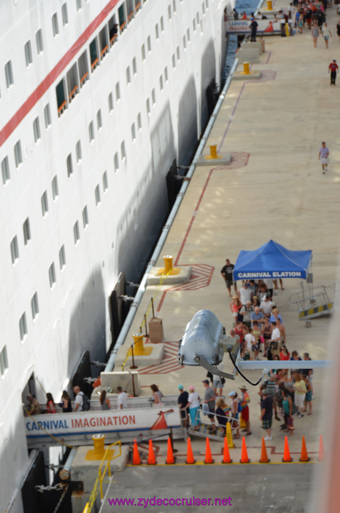 134: Carnival Elation Cruise, Cozumel, line for Carnival Imagination, 