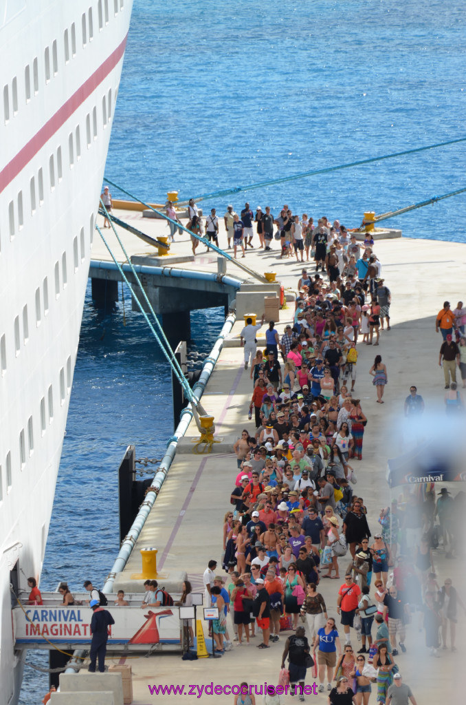 135: Carnival Elation Cruise, Cozumel, line for Carnival Imagination, 