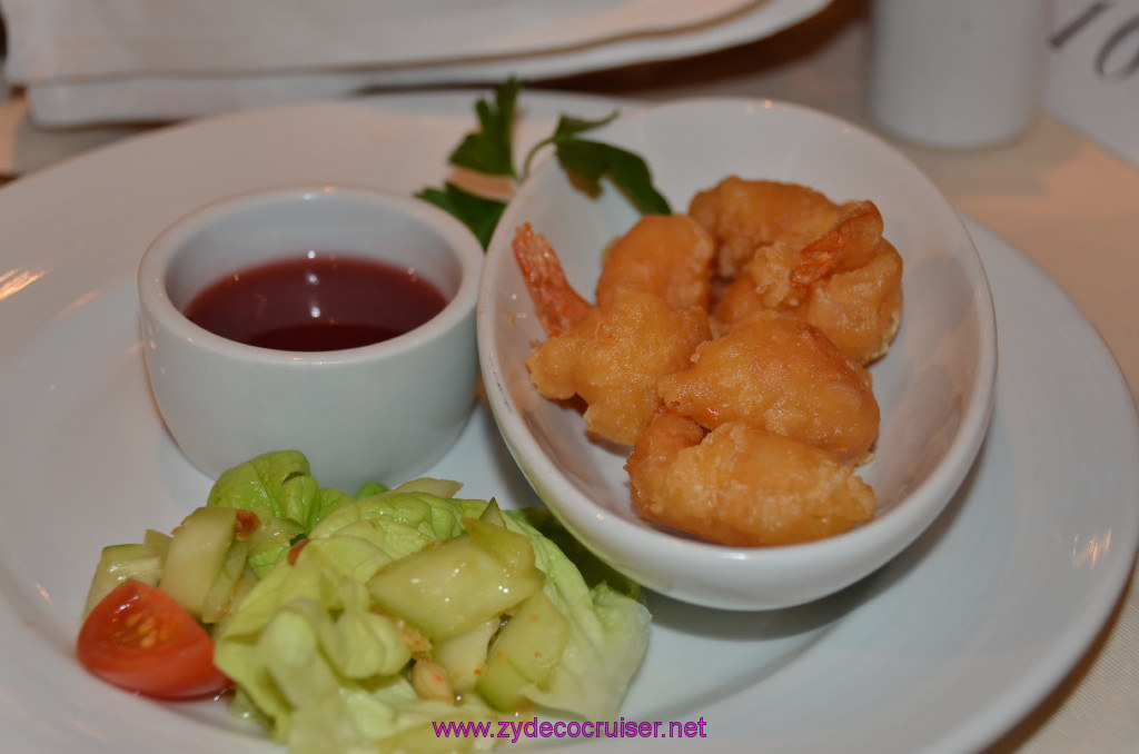 Carnival Elation, MDR Dinner, Fried Shrimp, 