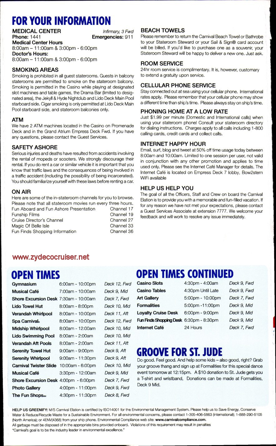 016: Carnival Elation 5 Day Fun Times, Feb 6, 2013, Page 4, 