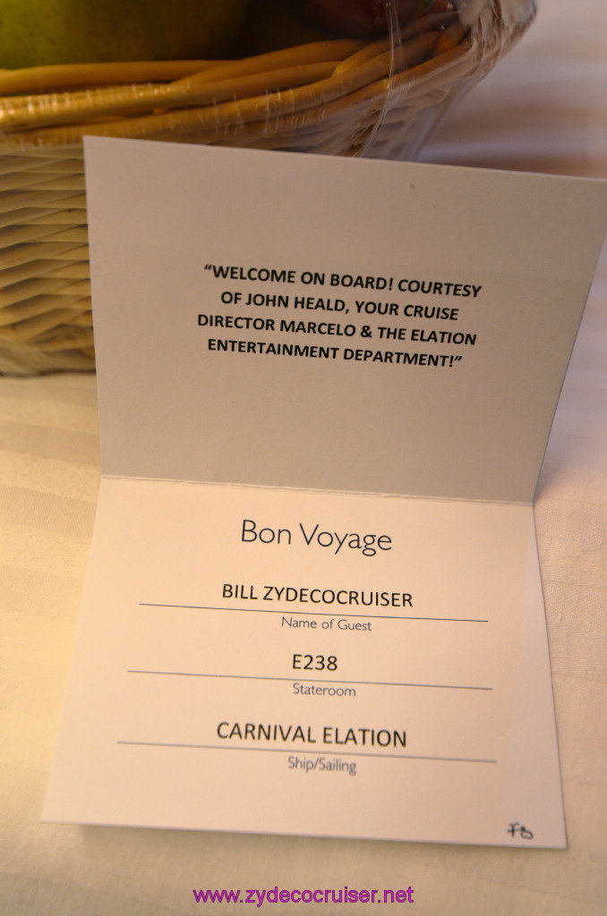 043: Carnival Elation Cruise, Fun Day at Sea 1, Fruit Basket Courtesy of John Heald, CD Marcelo Alvarado, and the Elation Entertainment Department, 