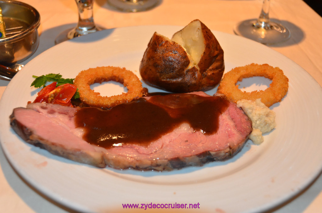 084: Carnival Elation Cruise, Fun Day at Sea 1, MDR Dinner, Elegant Night, Prime Rib, 