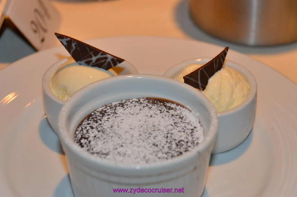 042: Carnival Elation Cruise, Fun Day at Sea 2, MDR Dinner, Warm Chocolate Melting Cake, 