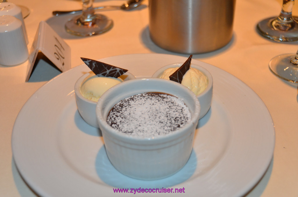 043: Carnival Elation Cruise, Fun Day at Sea 2, MDR Dinner, Warm Chocolate Melting Cake, 