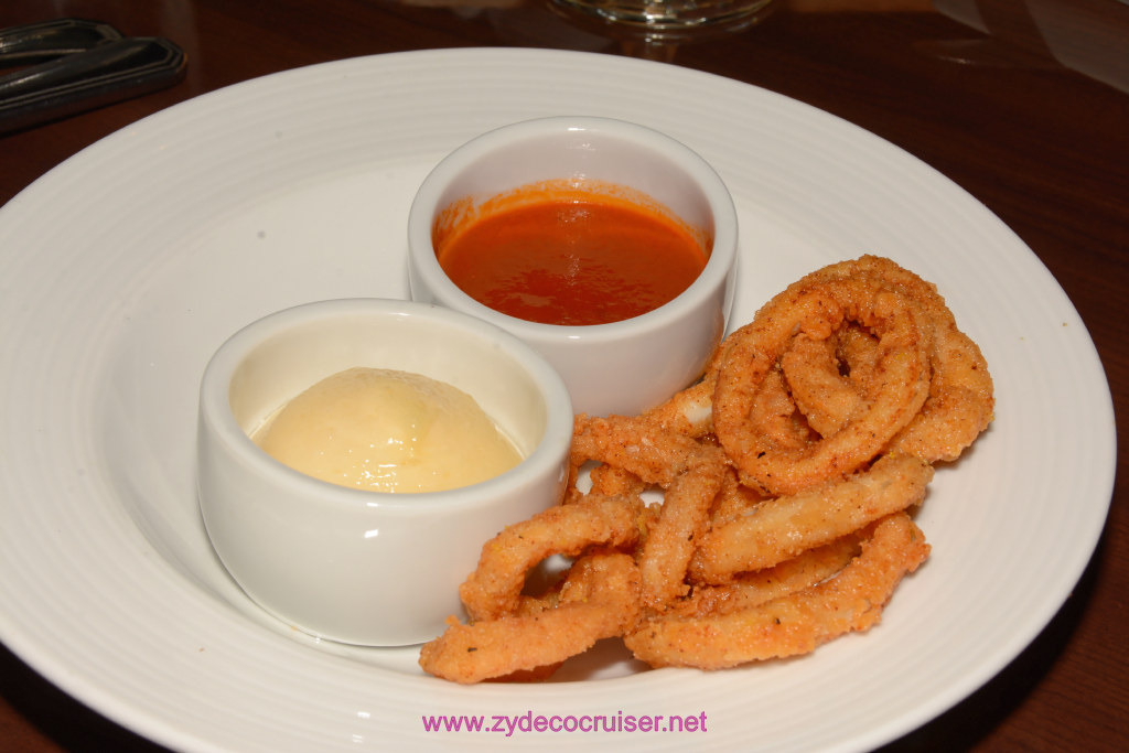 Carnival Freedom, American Table, Dinner 1, Fried Calamari